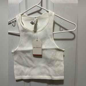 Love Tree Seamless Cream Tank Top